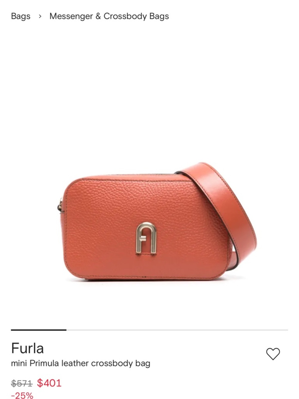 Furla Mini Primula Crossbody in Coral